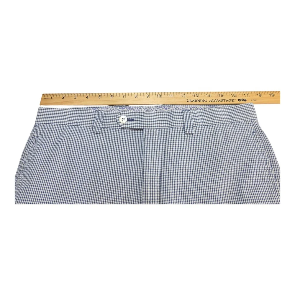 Ivy Heritage Ralph Lauren Pants Men 34x32 Blue Check Cotton Country Club Summer - Picture 10 of 14